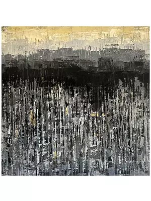 Golden Spirituality | Acrylic on Canvas | Painting by Avinash Pise