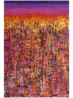 Golden Twilight | Acrylic on Canvas | Painting by Avinash Pise