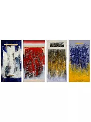 Beyond The Surface - Pairs of Four | Mixed Media on Canvas | Painting by Avinash Pise