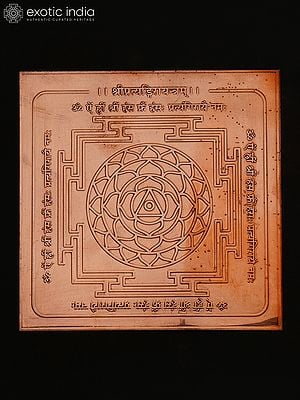 4" Shri Pratyangira Yantra in Copper