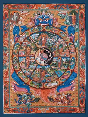 Mandala Of Buddha Life | Tibetan Thangka Painting