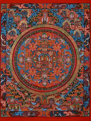 Traditional Buddhist Mandala | Tibetan Thangka Painting