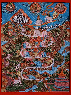 The Way Of Nirvana - Mandala | Tibetan Thangka Painting