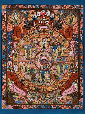 Mandala Boddhisattva - Cycle Of Life | Tibetan Thangka Painting