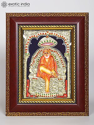 Sai Baba | Framed Tanjore Painting