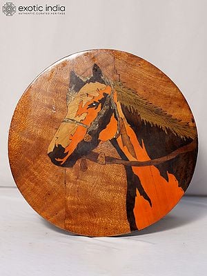 12" The Horse Head | Rosewood Panel With Inlay Work