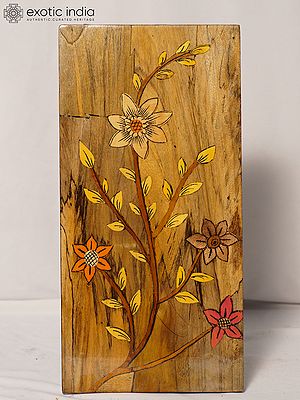14" The Branch Of Blooming Flowers | Rosewood Panel With Inlay Work
