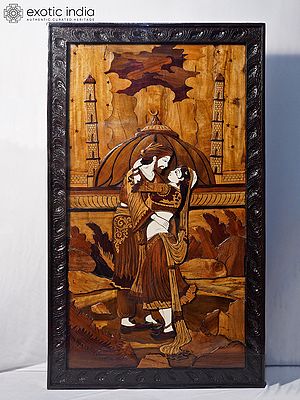 42" The King And Queen Bond | Rosewood Panel With Inlay Work