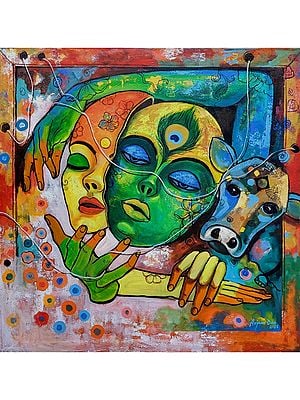 The Inner Embrace | Acrylic On Canvas | By Arjun Das