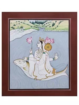 River Goddess Ganga | Watercolor on Paper