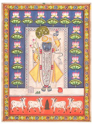 Shrinathji with Cows | Pichwai Painting