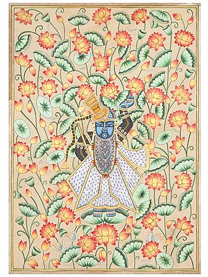 36" Shrinathji - Form of Lord Krishna | Pichwai Painting