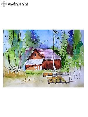 Forest House | Water Color On Paper | By Chakradhar Mahato