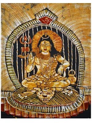 Blessing Lord Shiva | Batik Painting