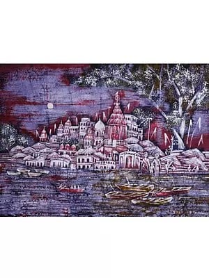 Ganga Ghat at Varanasi | Batik Painting