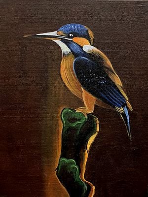 The Little Kingfisher | Acrylic On Canvas | By Garima Rathi