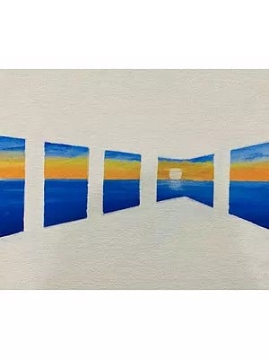 Sunrise View By The Sea | Acrylic On Canvas | By Garima Rathi