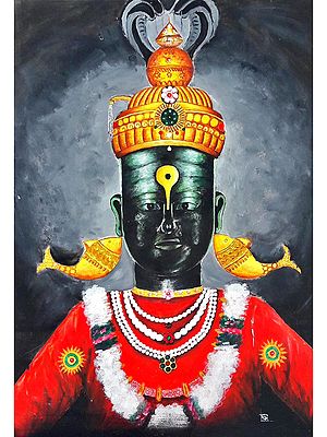 Hindu Deity Vitthal | Acrylic On Canvas | By Rucha Kasar