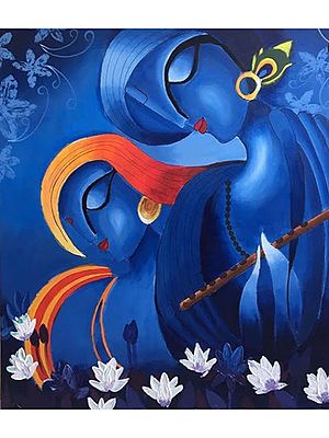 Radha Krishna Painting | Acrylic On Canvas | By Rucha Kasar