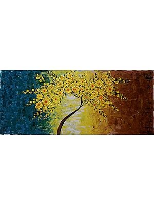 Beautiful Yellow Tree | Acrylic On Canvas | By Rucha Kasar