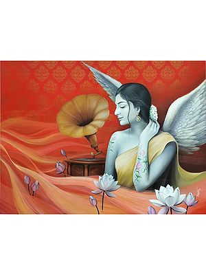 Devotion to Rhythm | Acrylic Painting on Canvas | by Mahadev Swarnakar