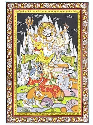 Shiva Parivar | Pattachitra Painting