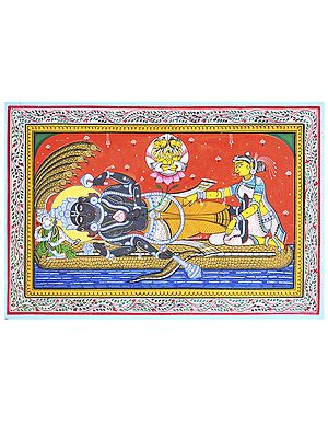 Padmanabha Swamy (Shesha-Shayi Lord Vishnu) | Pattachitra Painting