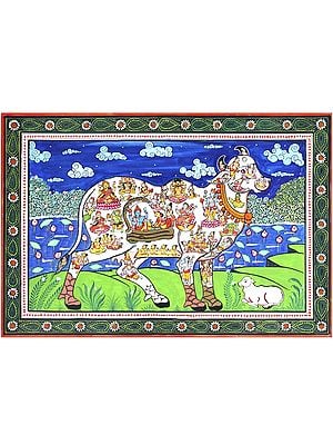 All Gods and Goddesses Inside The Cow | Kamadhenu | Pattachitra Painting