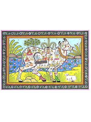 Goddess Kamadhenu | Pattachitra Painting