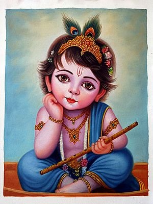 Devkinandan (Baby Krishna) | Oil On Canvas | By Priya Bothra