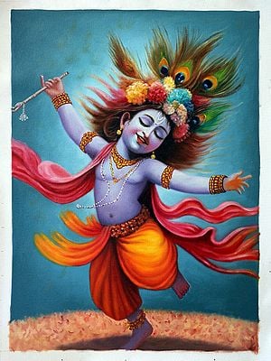 Dancing Gopal | Oil On Canvas | By Priya Bothra