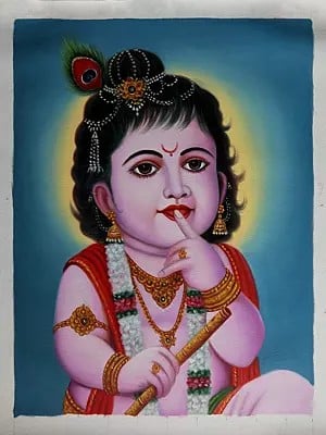 Baby Krishna | Oil On Canvas | By Priya Bothra