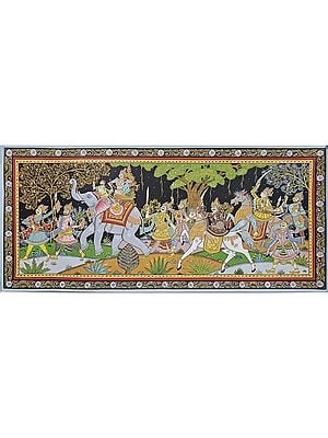 Grand Royal Procession | Pattachitra Painting | By Rabi Behera