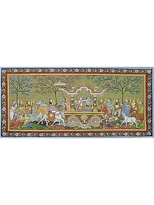 Pattachitra Painting- Mathura Vijay | Watercolor On Handmade Canvas