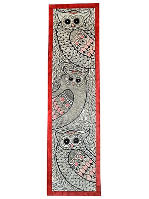 Owls - Madhubani Painting | Alcohol Markers and Fineliners on Paper | by Ruchi