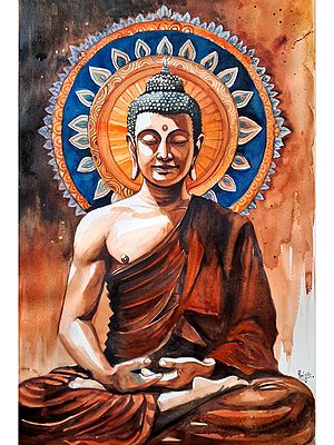 Lord Buddha | Water Colour on Paper | by Priya Ghosh