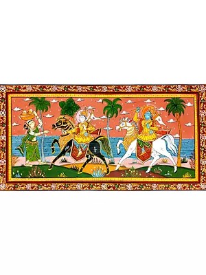 Kanchi Vijaya | Pattachitra Painting | by Akankshya Panda