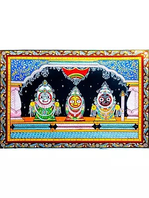 Jagannath Triad | Pattachitra Painting | by Akankshya Panda