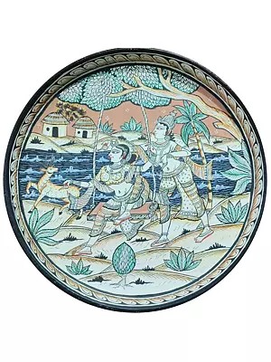 Divine Radha-Krishna | Raas Leela | Pattachitra Painting  on Wood | by Akankshya Panda