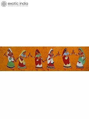 Dandiya Raas - The Folk Dance of Gujarat | Batik Painting on Cotton