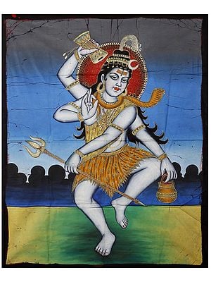 Dancing Lord Shiva | Batik Painting