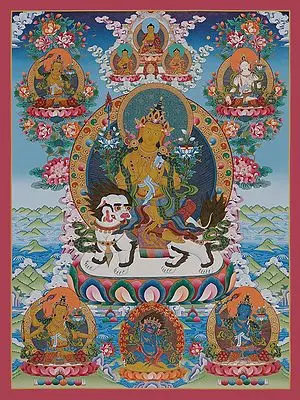 Chinese God Thangka (Brocadeless Thangka)