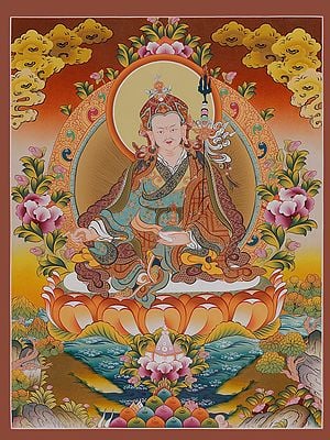 Guru Padmasambhava Thangka (Brocadeless Thangka)
