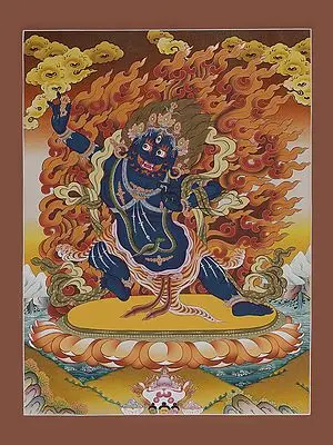 Vajrapani Thangka (Brocadeless Thangka)