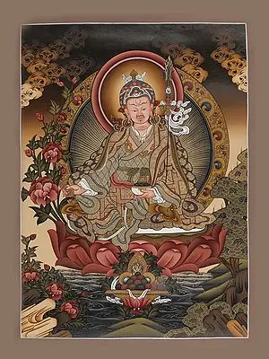 Guru Padmasambhava Thangka (Brocadeless Thangka)