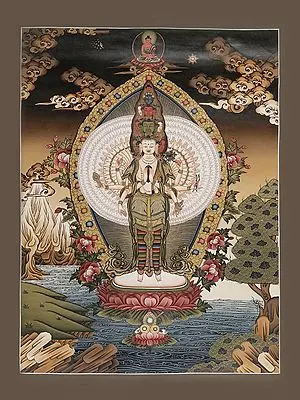Amoghpasha Lokeshvara Thangka (Brocadeless Thangka)