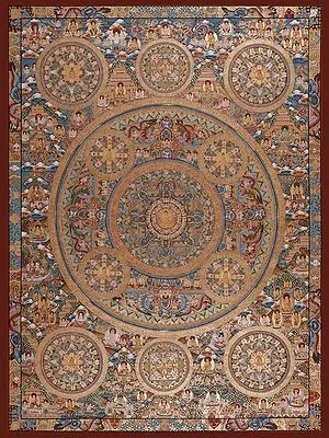 Buddhist Twelve Mandalas (Brocadeless Thangka)