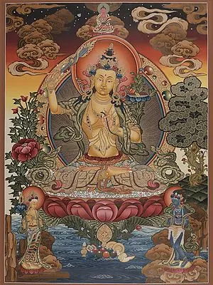 Manjushri Thangka (Brocadeless Thangka)