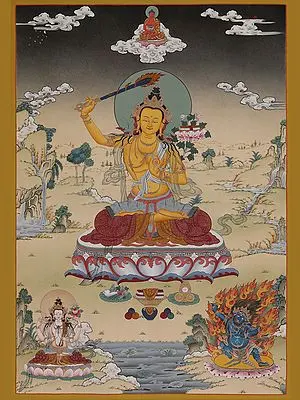 Manjushri Thangka (Brocadeless Thangka)