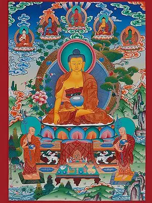 Shakyamuni Buddha Thangka (Brocadeless Thangka)